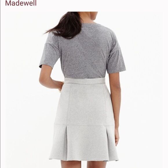 Madewell Grey Pleated Ruffle Skirt size medium - Picture 5 of 8